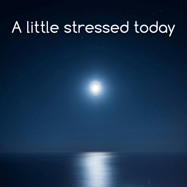 A little stressed today