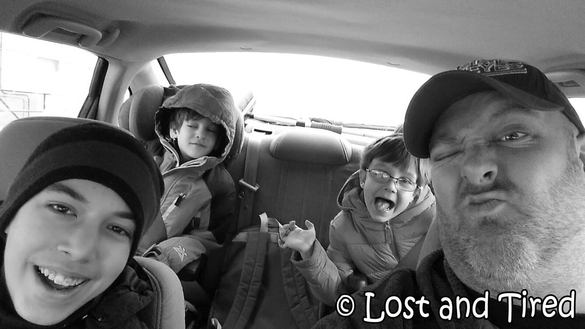 Coping with Monday by making funny faces