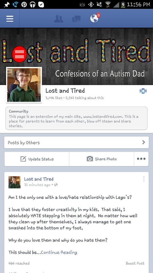 Did you know that Lost and Tired is on Facebook?