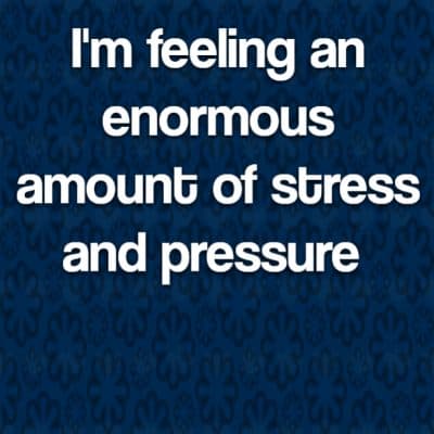 Divorce: I'm feeling an enormous amount of stress and pressure