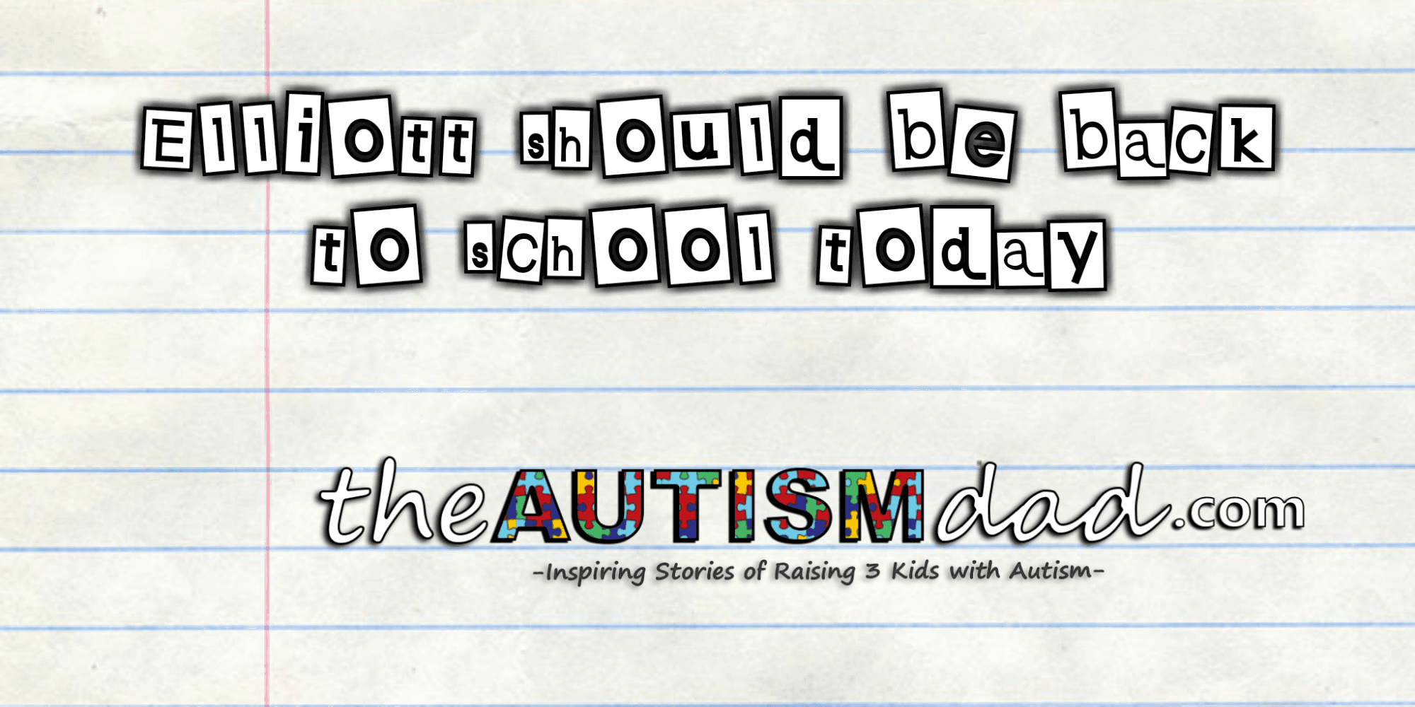Elliott should be back to school today