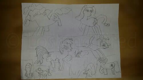 Elliott took a stab at drawing a new character