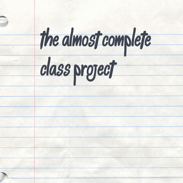 Elliott's class project for October is just about done
