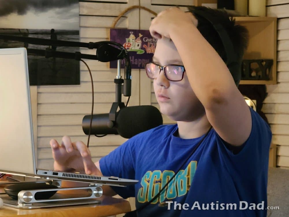 Emmett finally got into his first live lesson