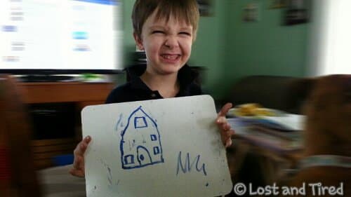 Emmett's amazing artwork: The house