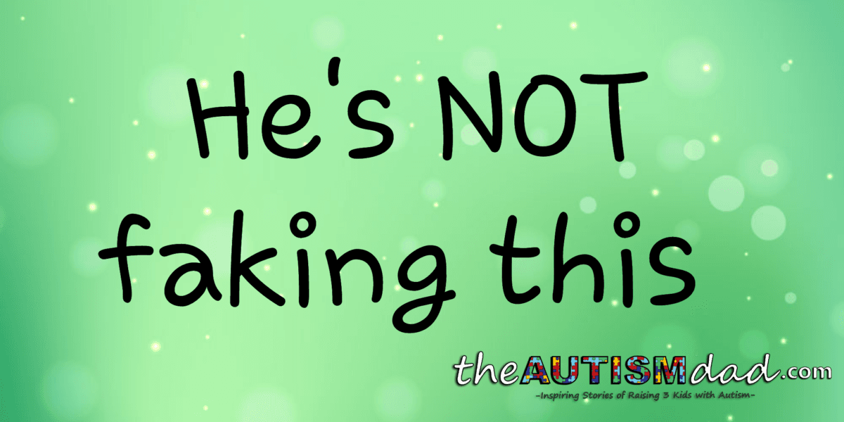 He's NOT faking this