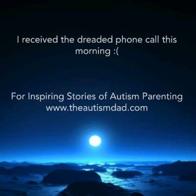 I received the dreaded phone call this morning :(