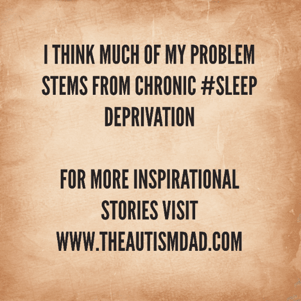 I think much of my problem stems from chronic #sleep deprivation