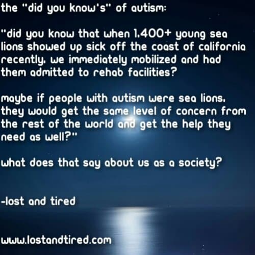 If only people with #Autism were sea lions