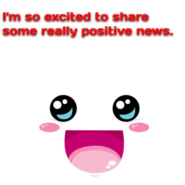 I'm so excited to share some really #positive news