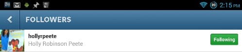 I'm so incredibly honored to have @hollyrpeete following me