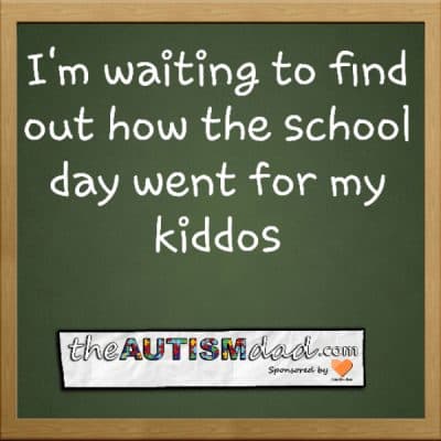 I'm waiting to find out how the school day went for my kiddos