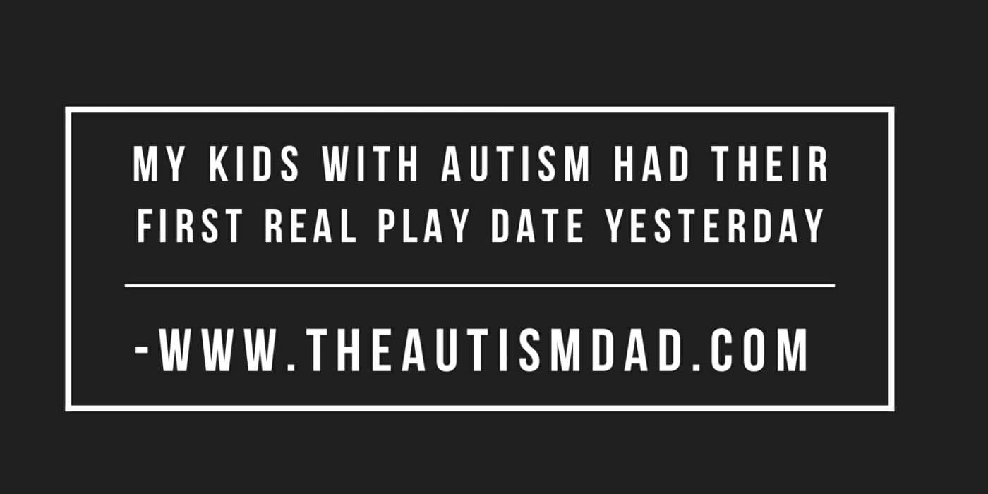 My kids with #Autism had their first real play date yesterday