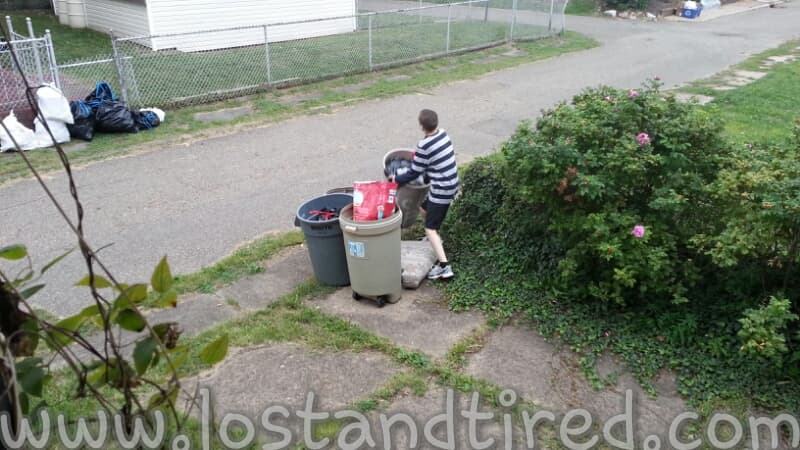 Not taking out the trash