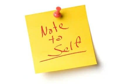 Note to Self....