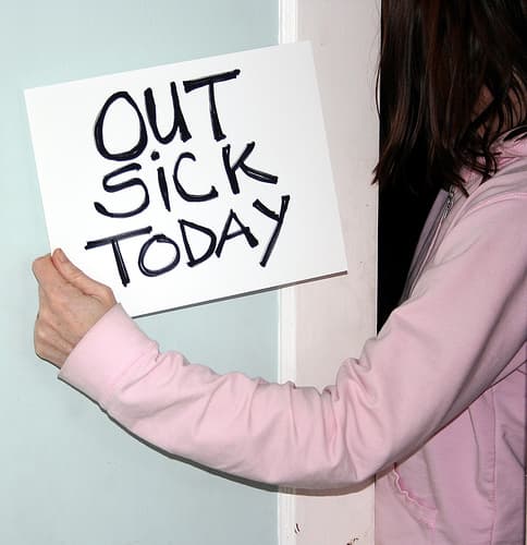 Out sick today