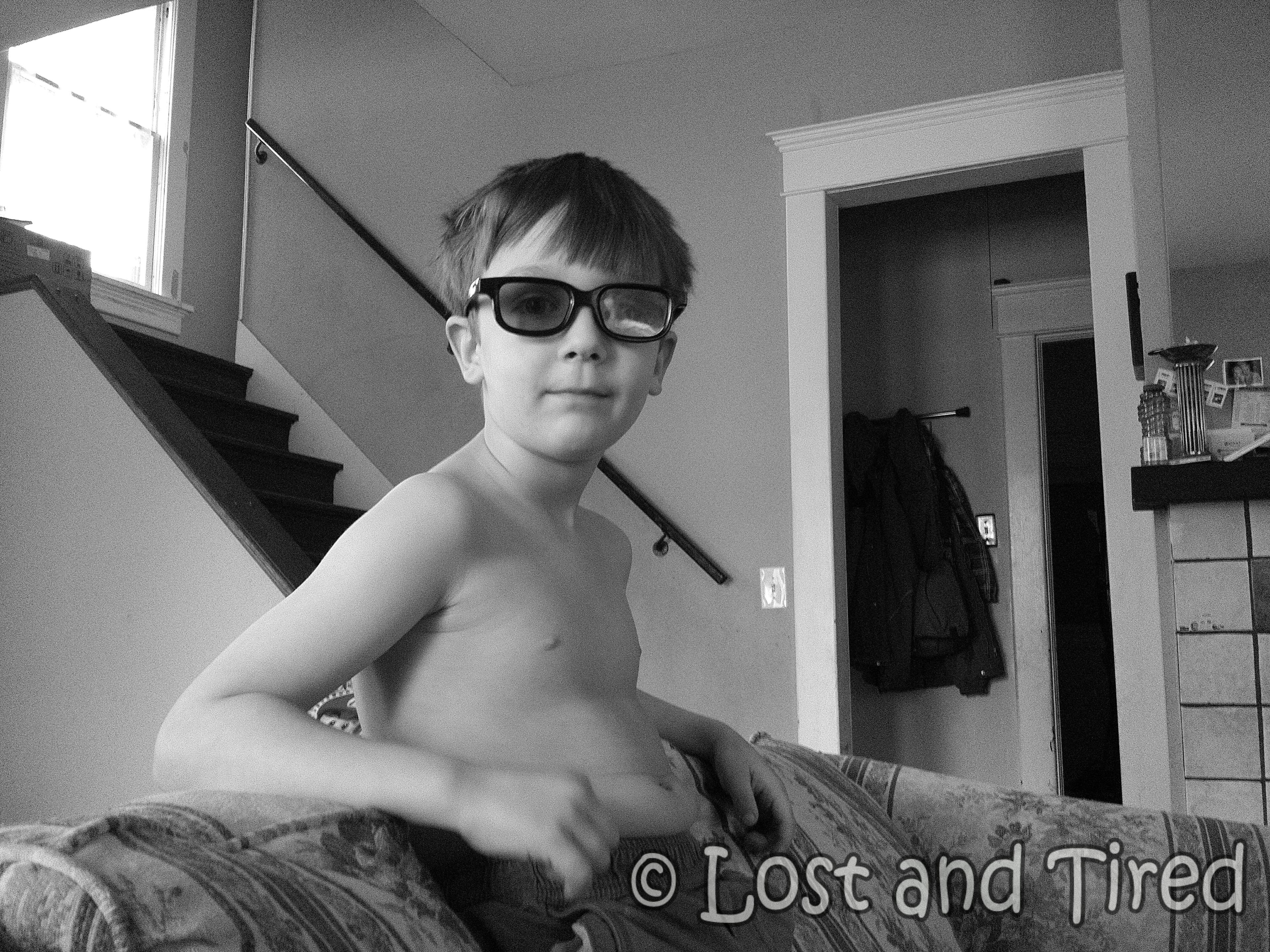 Photo Strip - Emmett John in his 3D glasses
