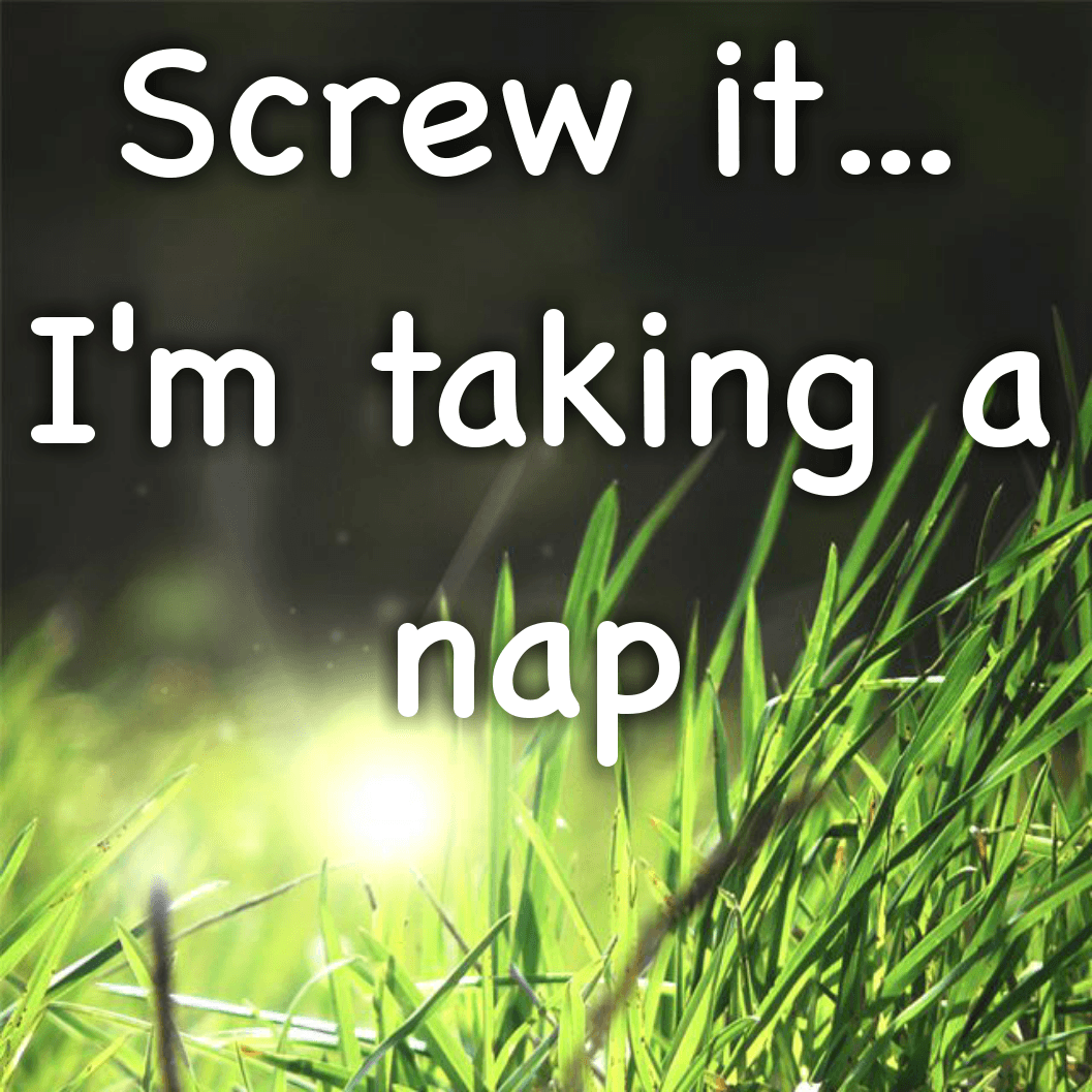 Screw it... I'm taking a nap
