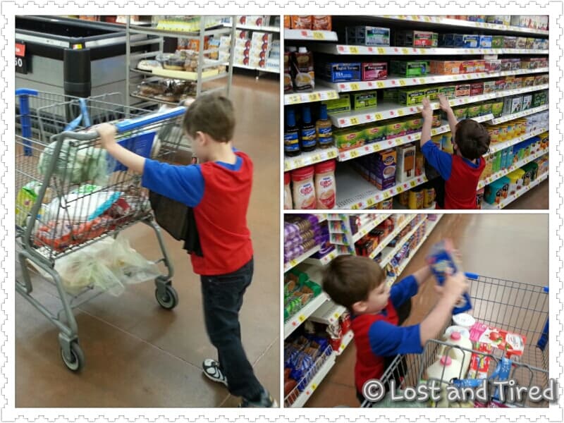 Spiderman at the grocery store