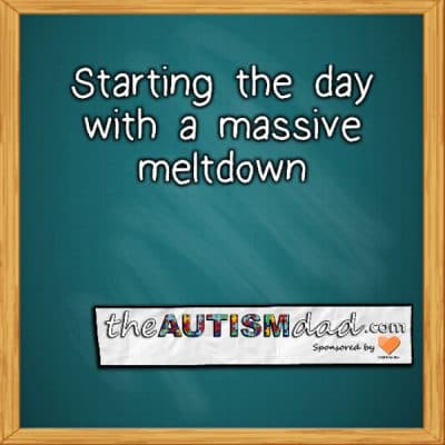 Starting the day with a massive meltdown