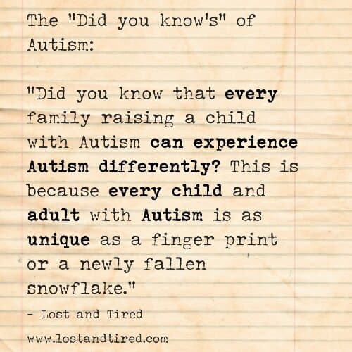 The "Did you know's" of #Autism
