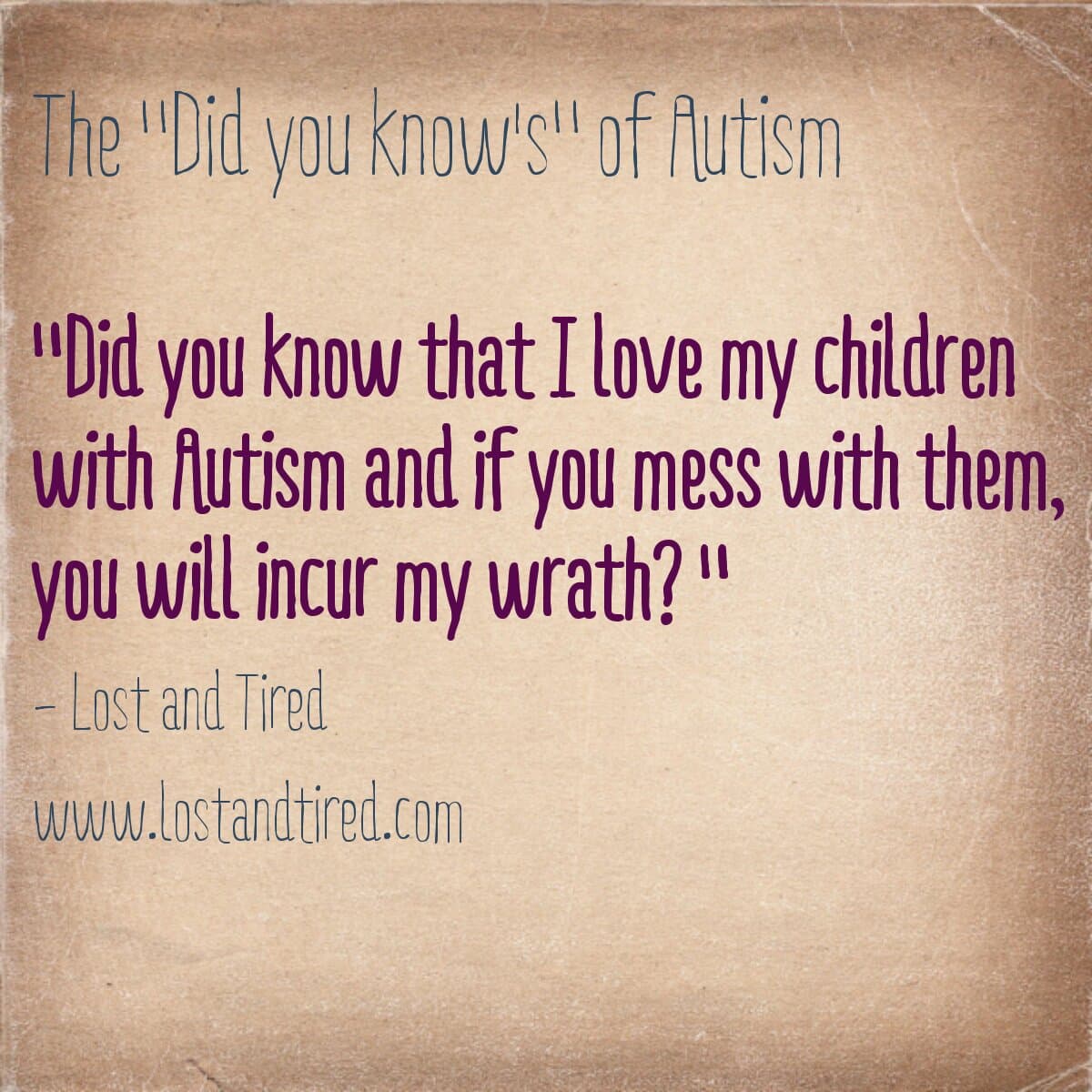 The "Did you know's" of #Autism