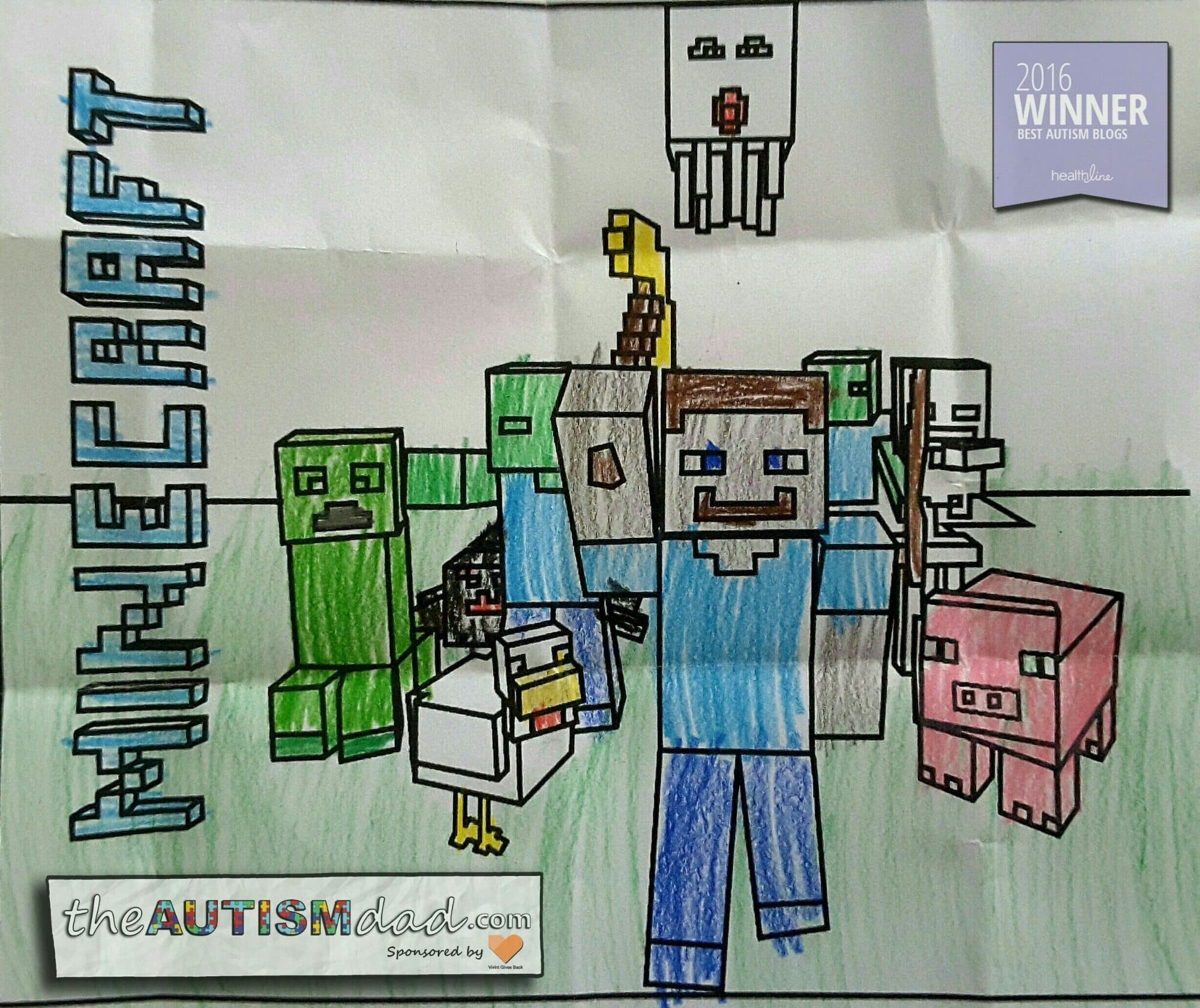 The results of Emmett's first school project for the new school year