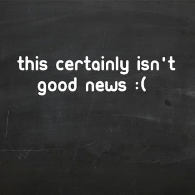 This certainly isn't good news :(