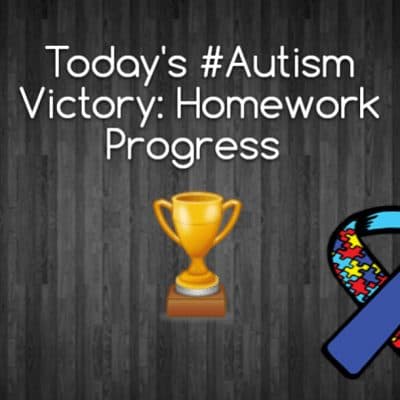 Today's #Autism Victory: Homework Progress