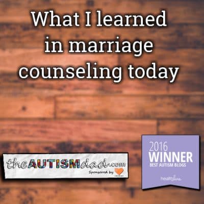 What I learned in marriage counseling today