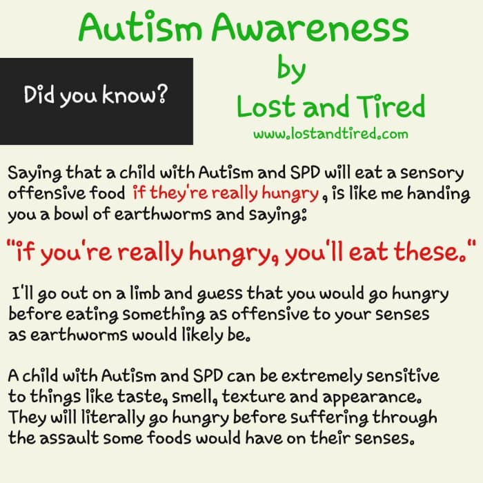 Would you eat a handful of worms for lunch? Insight into #Autism and Sensory Processing Disorder