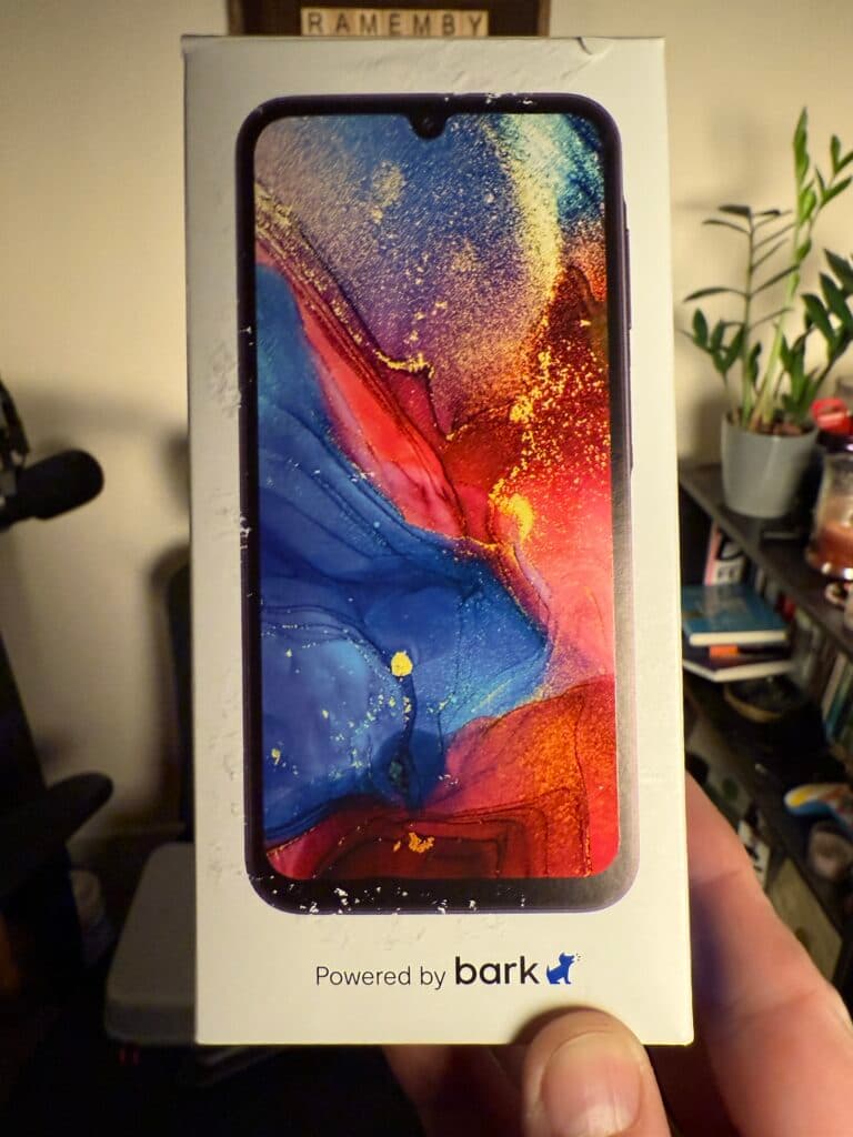 Image of a Bark Phone showcasing customizable parental controls