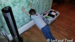 Holding up the wall