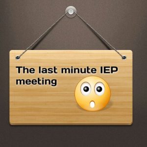 Read more about the article We had a last minute #IEP meeting today