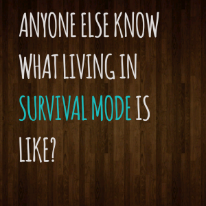 Read more about the article Anyone else know what living in survival mode is like?