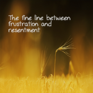 Read more about the article The fine line between frustration and resentment