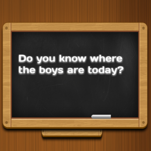 Read more about the article Do you know where the boys are today?