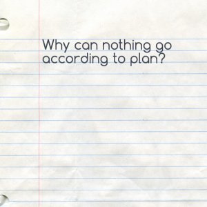 Read more about the article Why can nothing go according to plan?