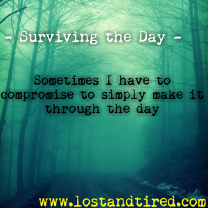 Read more about the article Surviving the Day –  Sometimes I have to compromise to simply make it through the day