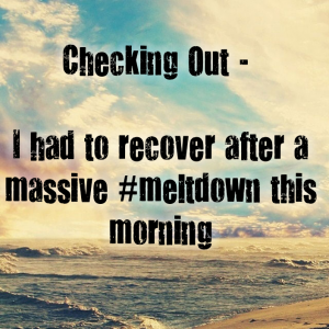 Read more about the article Checking Out – I had to recover after a massive #meltdown this morning