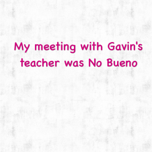 Read more about the article My meeting with Gavin’s teacher was No Bueno