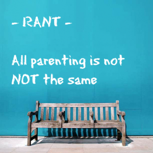 Read more about the article RANT – All Parenting is NOT the same