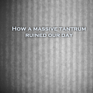 Read more about the article How a massive tantrum ruined our day and plunged us into chaos