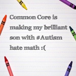 Read more about the article Common Core is making my brilliant son with #Autism hate math :(