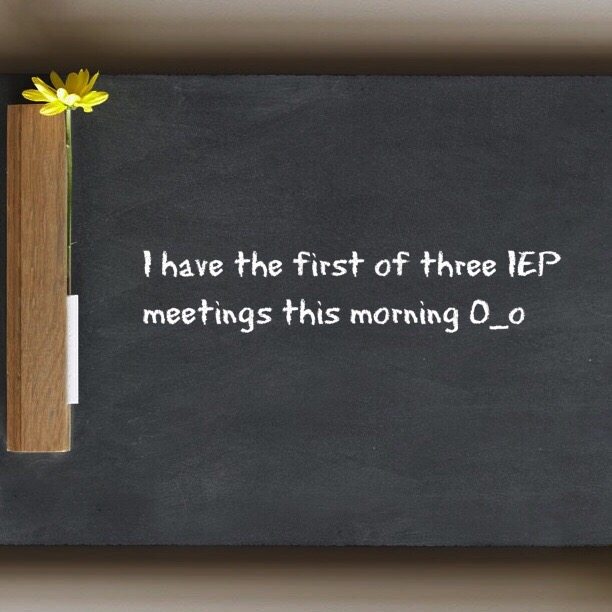 Read more about the article I have the first of three IEP meetings this morning O_o