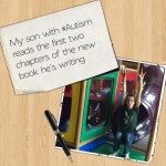My son with #Autism reads the first two chapters of the new book he’s writing 