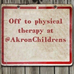 Read more about the article Off to physical therapy at @AkronChildrens