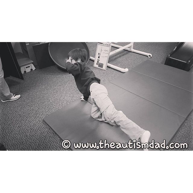 Just some stretching during occupational therapy at Akron Children's Hospital