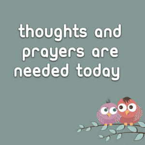 Read more about the article Thoughts and Prayers are needed today