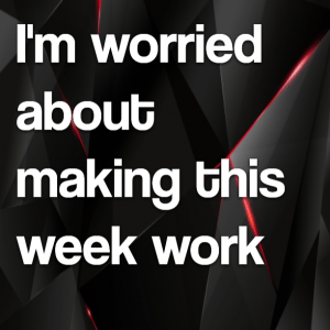 Read more about the article I’m worried about making this week work
